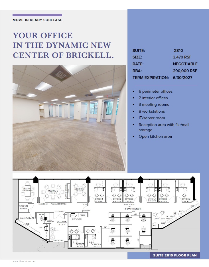 80 SW 8th St, Miami, FL à louer Plan d’étage– Image 1 sur 1
