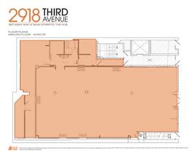 2918 Third Ave, Bronx, NY à louer Plan d’étage– Image 2 sur 2