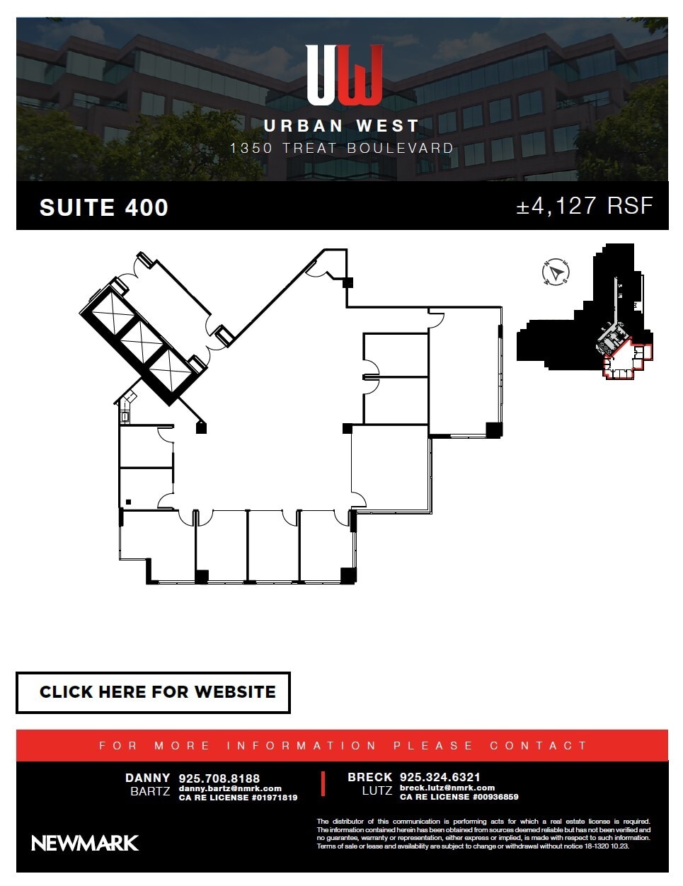 1350 Treat Blvd, Walnut Creek, CA à louer Plan d’étage– Image 1 sur 1
