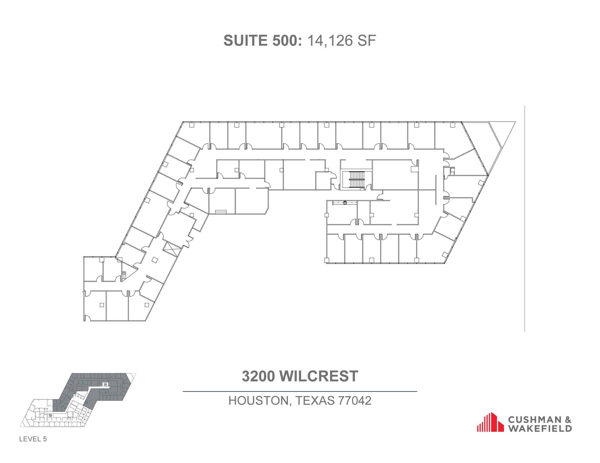3200 Wilcrest Dr, Houston, TX à louer Plan d’étage– Image 1 sur 1