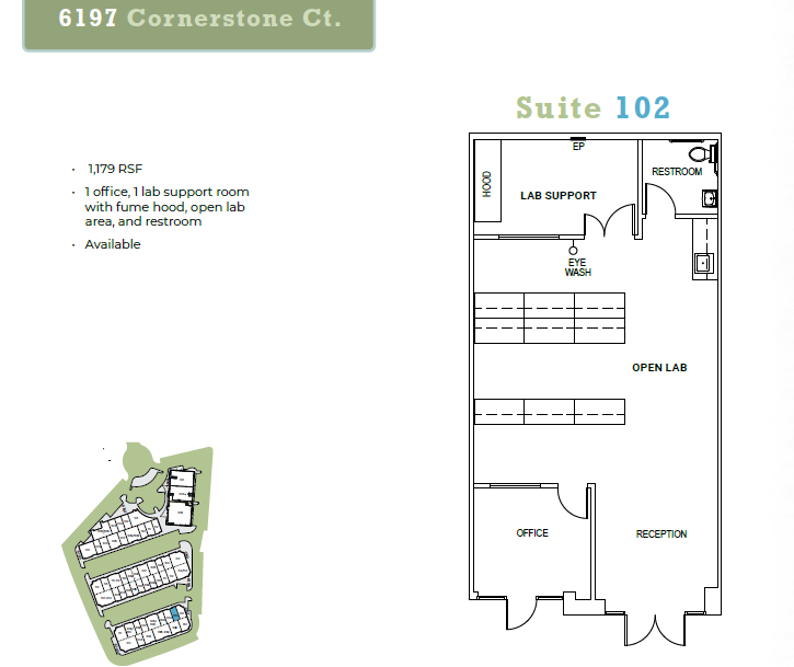 6185 Cornerstone Ct E, San Diego, CA à louer Plan d’étage– Image 1 sur 1