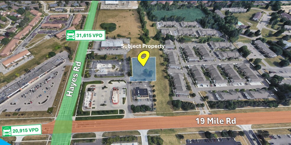 15341 19 Mile Rd, Clinton Twp, MI à vendre - Aérien – Image 3 sur 12
