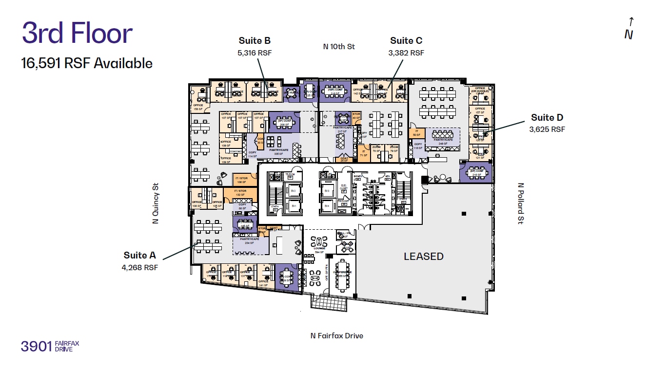 3901 N Fairfax Dr, Arlington, VA à louer Plan d’étage– Image 1 sur 1