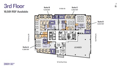 3901 N Fairfax Dr, Arlington, VA à louer Plan d’étage– Image 1 sur 1