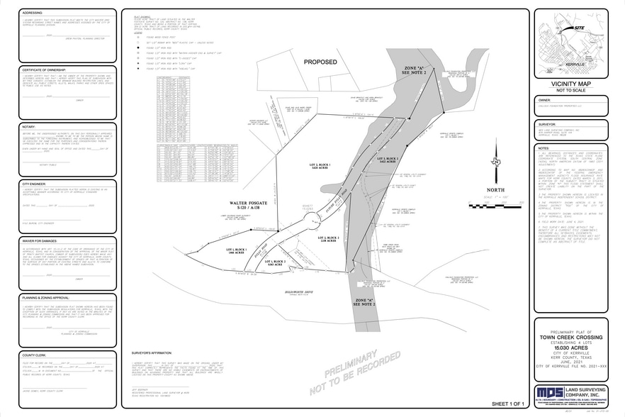 Holdsworth Rd, Kerrville, TX à vendre - Plan cadastral – Image 1 sur 1