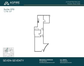 770 S Post Oak Ln, Houston, TX à louer Plan d’étage– Image 1 sur 4