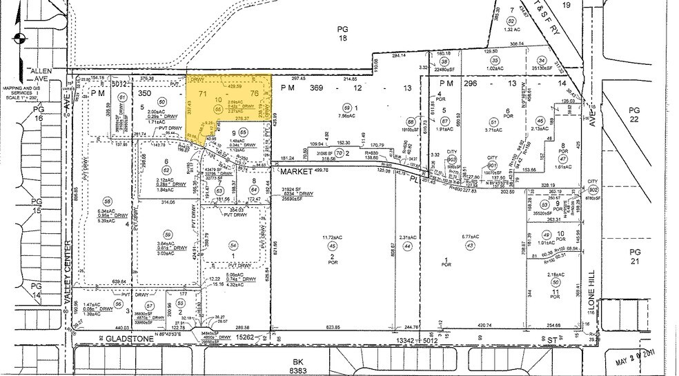 1343 E Gladstone St, Glendora, CA à louer - Plan cadastral – Image 2 sur 7