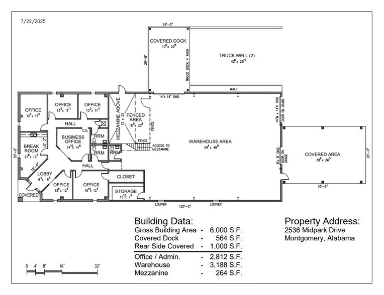 2536 Mid Park Dr, Montgomery, AL à louer - Plan d’étage – Image 2 sur 3