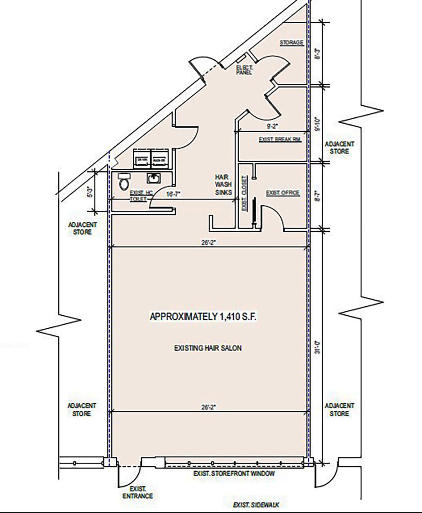 260-278 North Ave E, Westfield, NJ à louer Plan d’étage– Image 1 sur 1
