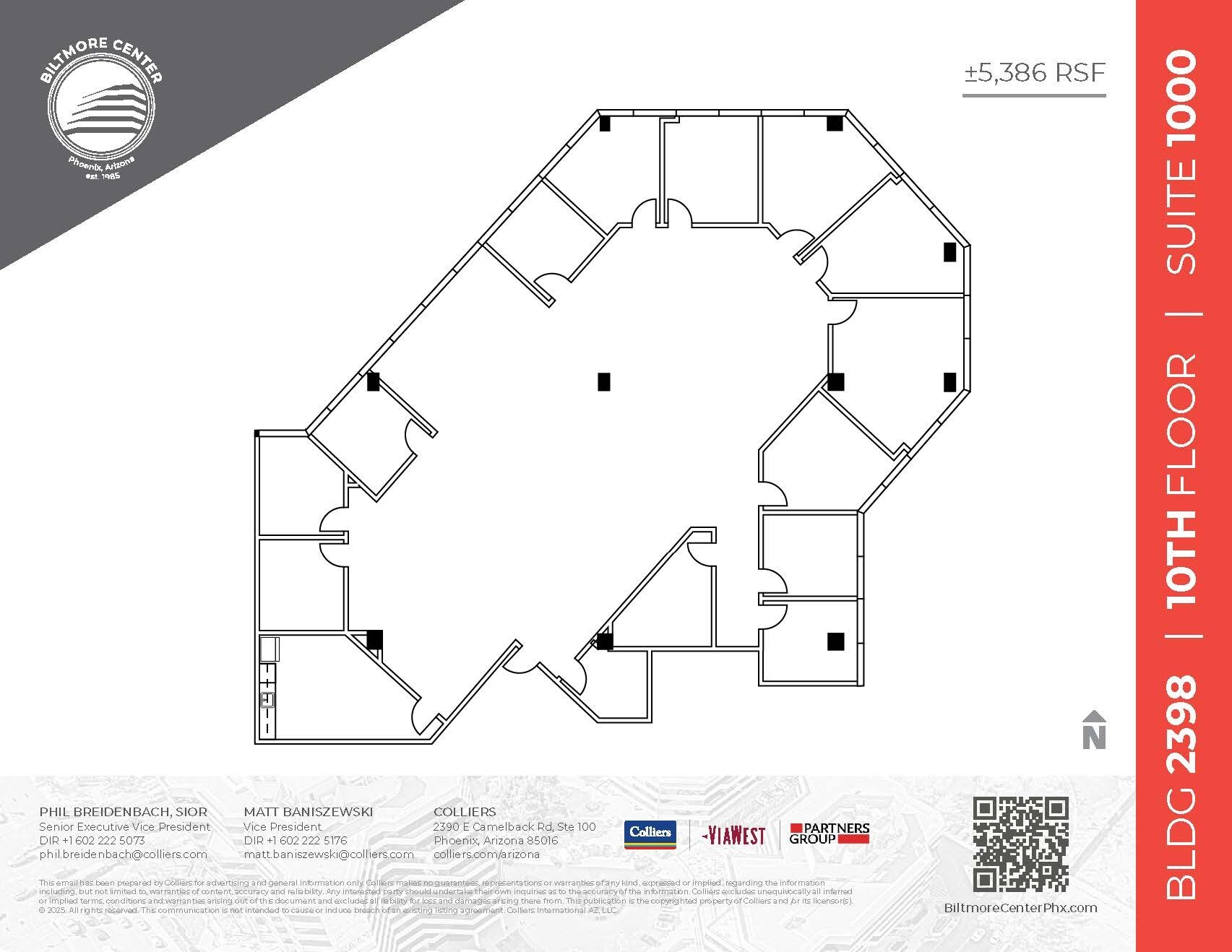 2398 E Camelback Rd, Phoenix, AZ à louer Plan d’étage– Image 1 sur 2