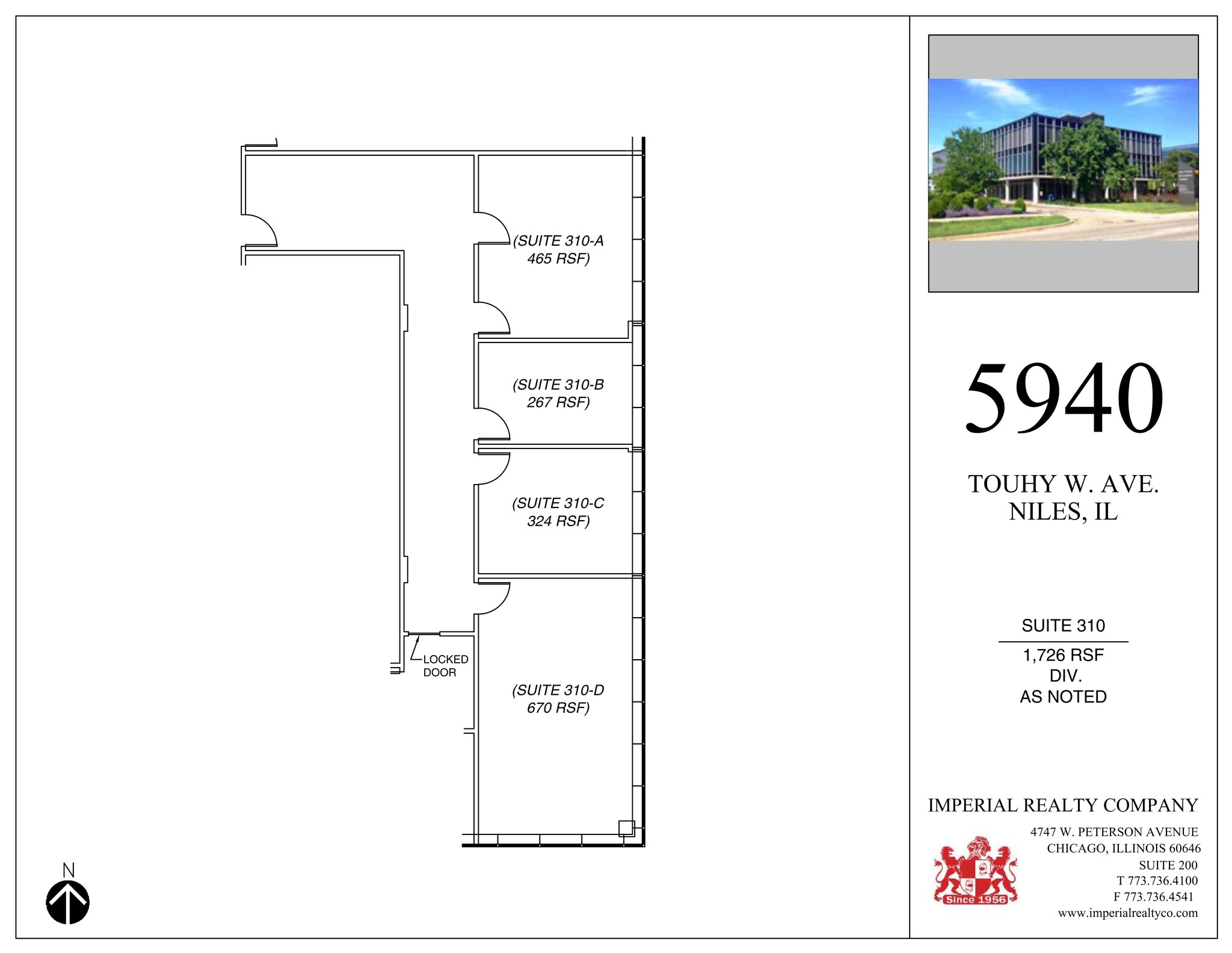 5940 W Touhy Ave, Niles, IL à louer Plan de site– Image 1 sur 1