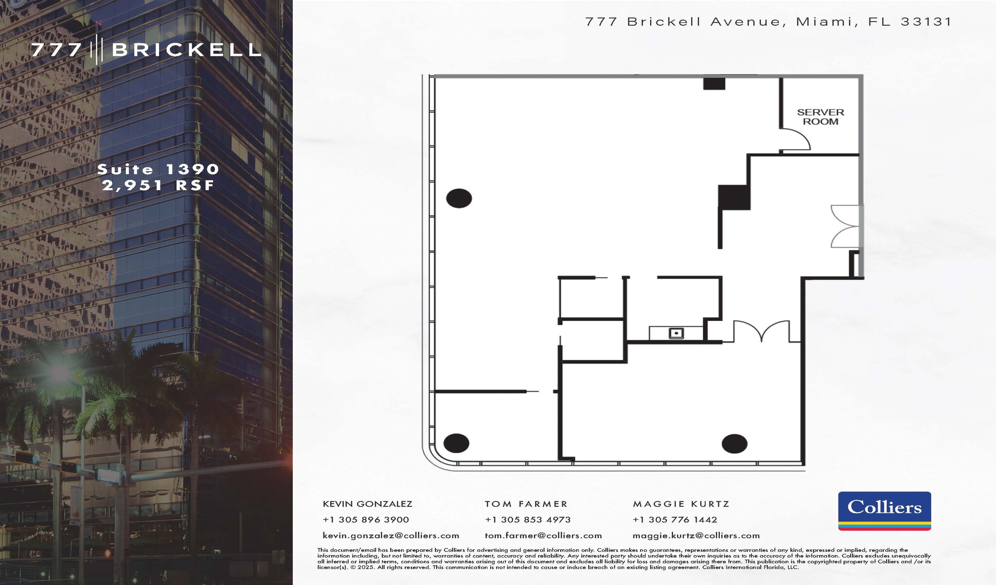 777 Brickell Ave, Miami, FL à louer Plan d’étage– Image 1 sur 1