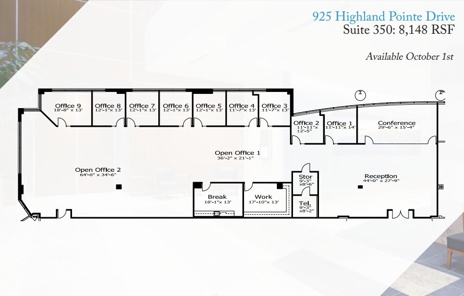 915 Highland Pointe Dr, Roseville, CA à louer Plan d’étage– Image 1 sur 1