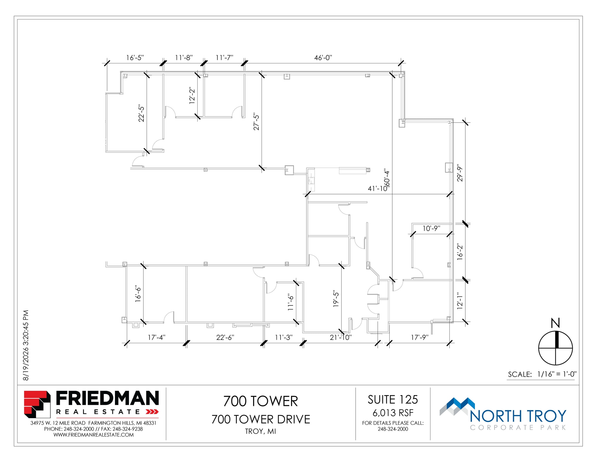 700 Tower Dr, Troy, MI à louer Plan d’étage– Image 1 sur 2