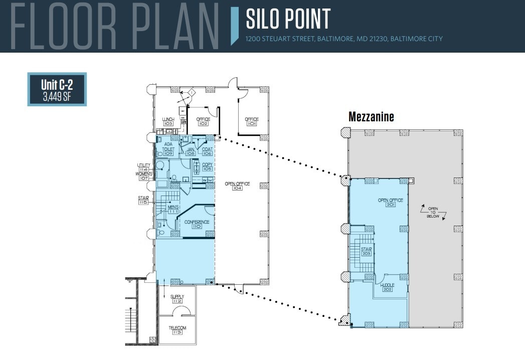 1200 Steuart St, Baltimore, MD à louer Plan d’étage– Image 1 sur 1