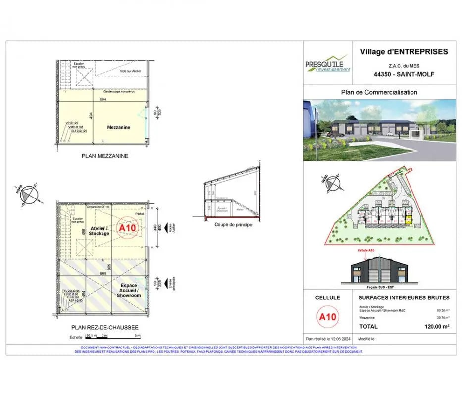 Local commercial dans Saint-Molf à vendre Plan d’étage– Image 1 sur 7