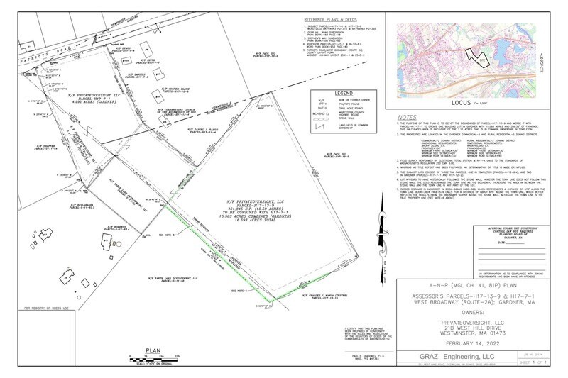 W Broadway, Gardner, MA à vendre - Plan cadastral – Image 1 sur 6