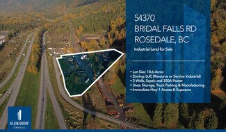 Plus de détails pour 54370 Bridal Falls Rd, Rosedale, BC - Terrain à louer