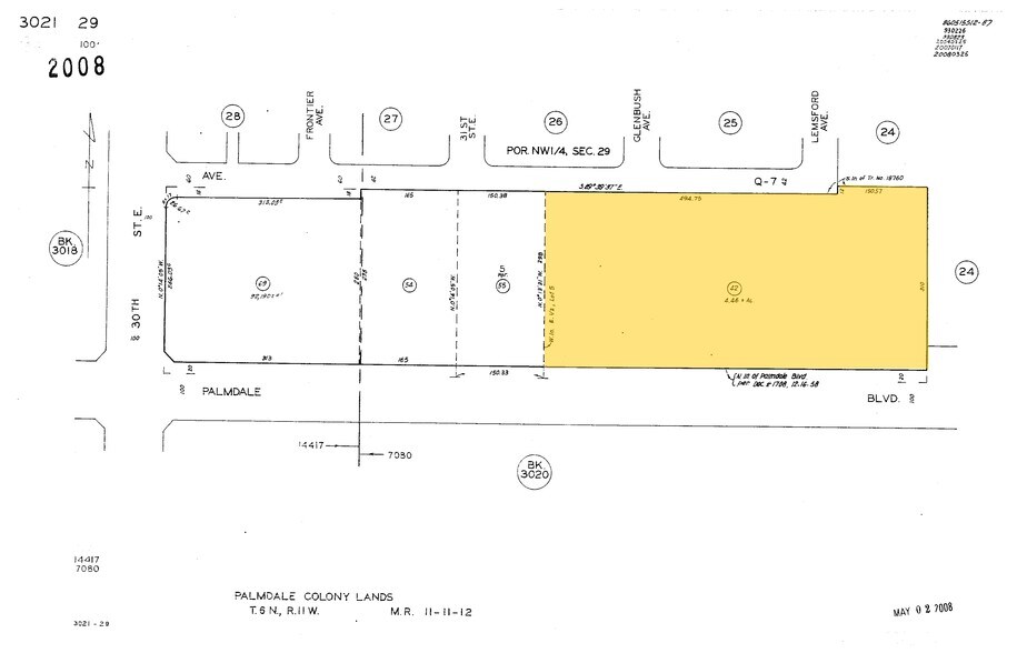 E Palmdale & 32nd St E, Palmdale, CA à vendre - Plan cadastral – Image 2 sur 2