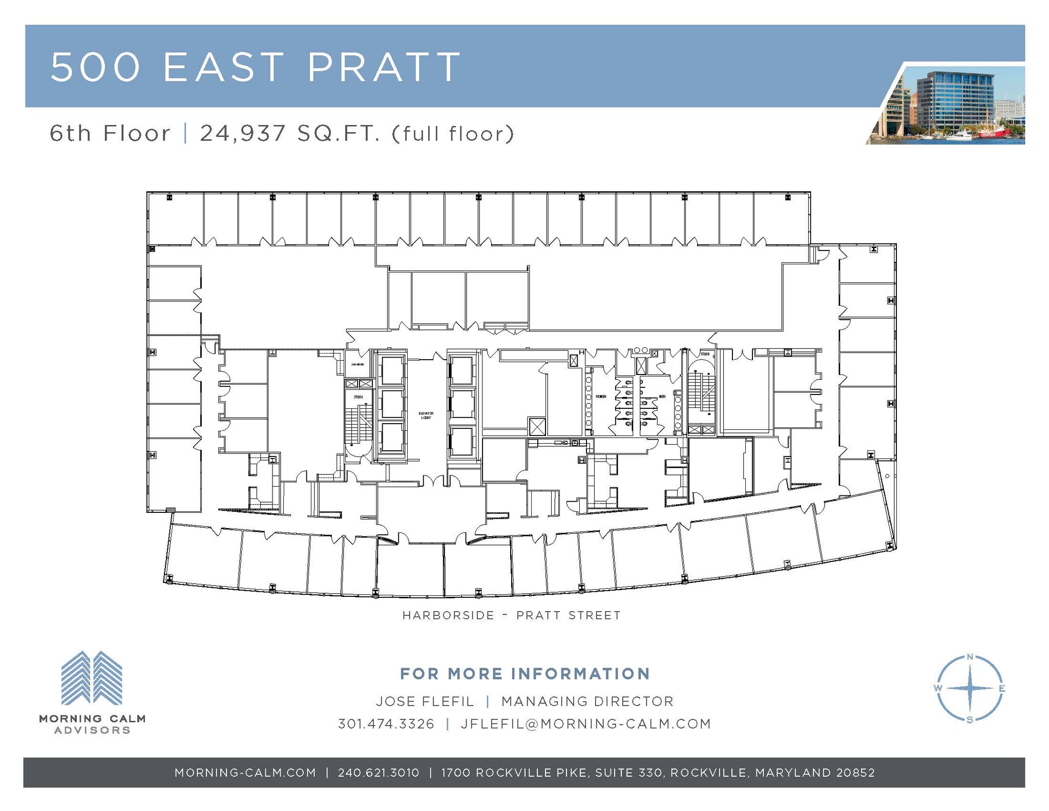 500 E Pratt St, Baltimore, MD à louer Plan d’étage– Image 1 sur 1