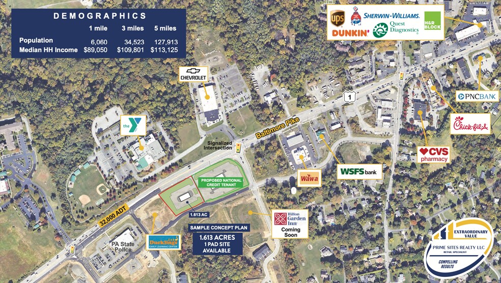 1278 W Baltimore Pike, Media, PA à louer - Photo de l’immeuble – Image 2 sur 3