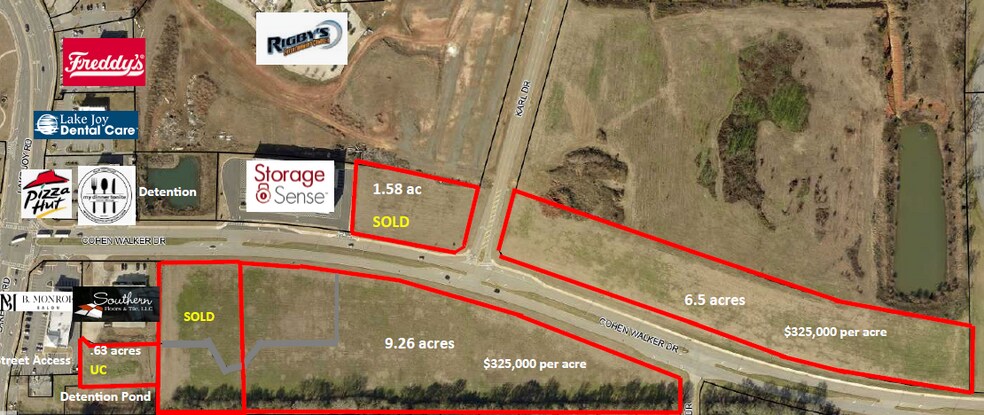 Lake Joy Road, Warner Robins, GA à vendre - Aérien – Image 1 sur 2