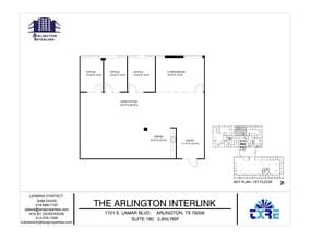 1701 E Lamar Blvd, Arlington, TX à louer Plan d’étage– Image 1 sur 1
