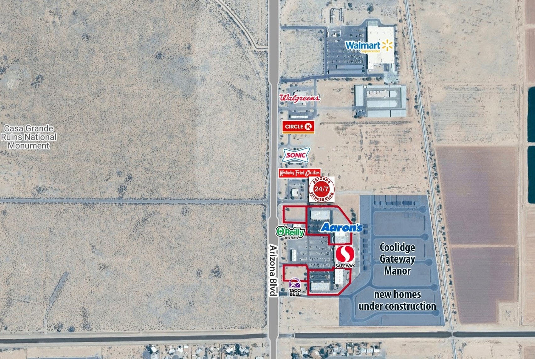 1431 N Arizona Blvd, Coolidge, AZ à louer Aérien– Image 1 sur 3