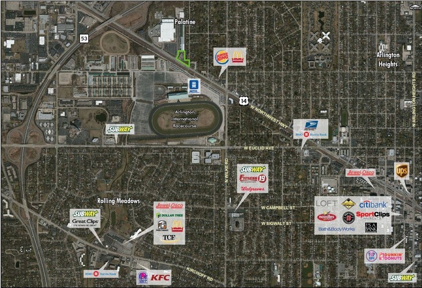 1400 E Northwest Hwy, Palatine, IL à vendre - Aérien – Image 2 sur 3
