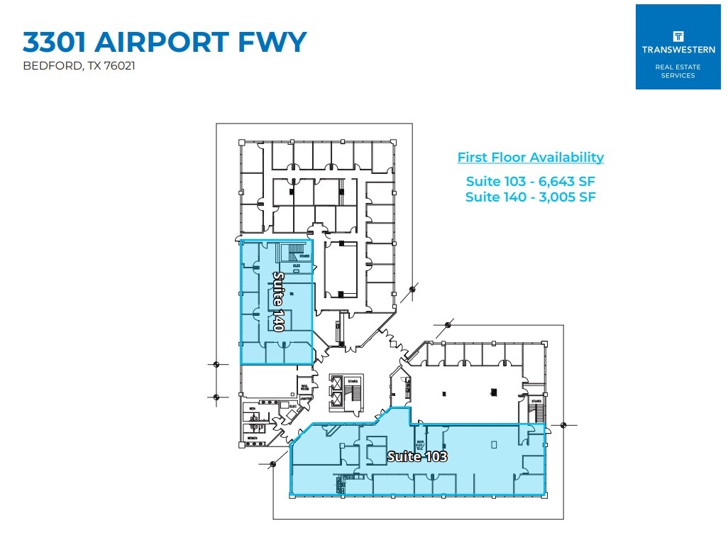 3301 Airport Fwy, Bedford, TX à louer Plan d’étage– Image 1 sur 1