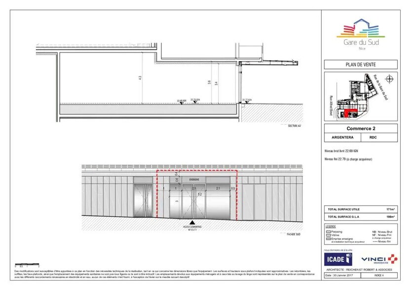 Local commercial dans Nice à vendre - Plan d’étage – Image 2 sur 2