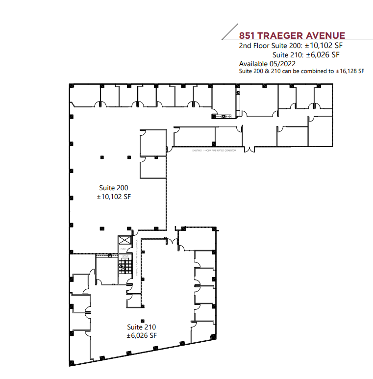 801 Traeger Ave, San Bruno, CA à louer Plan d’étage– Image 1 sur 1