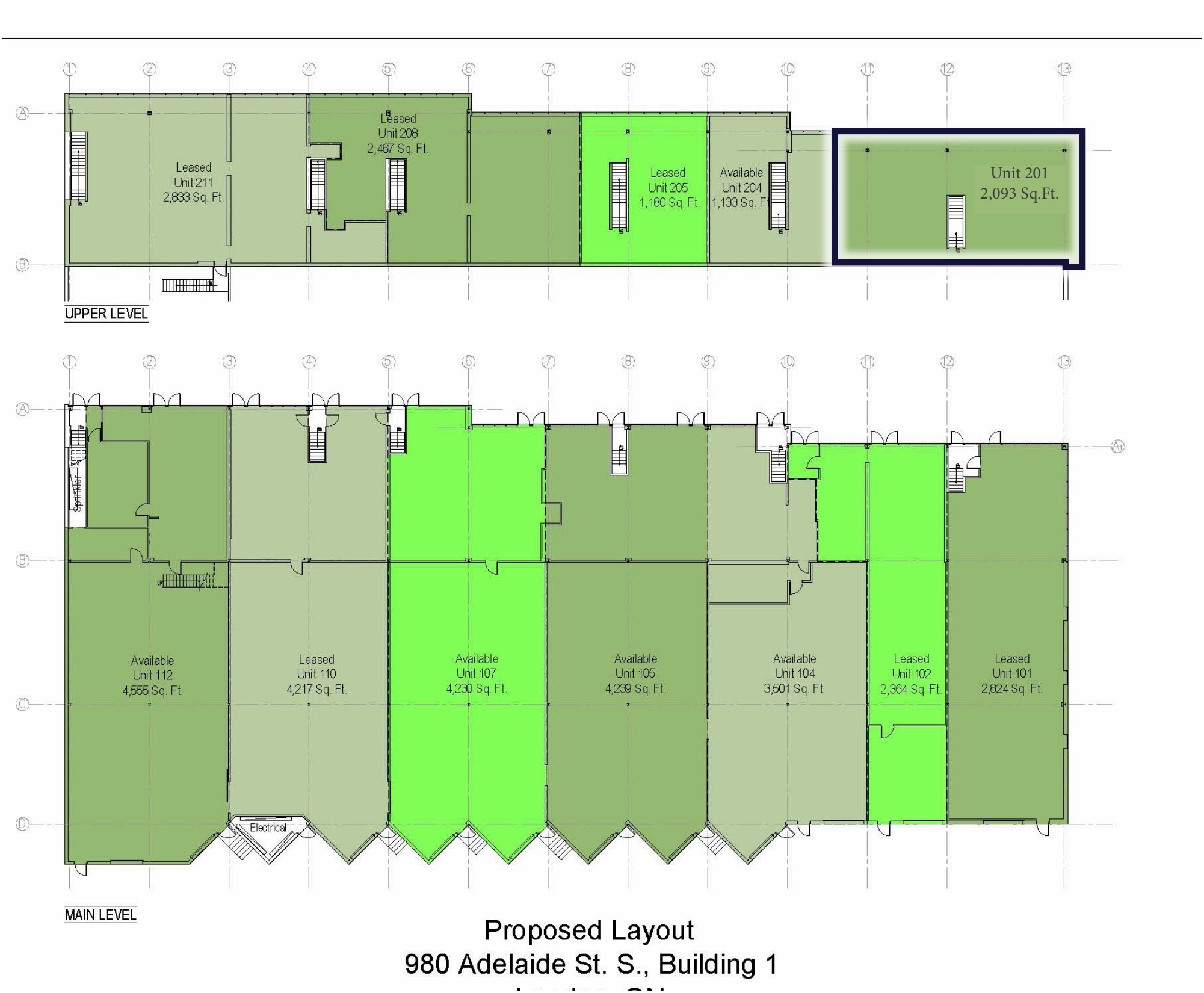 980 Adelaide St S, London, ON à louer Plan d’étage– Image 1 sur 1