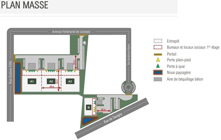 Local d’activités dans Morangis à louer - Plan de site – Image 2 sur 2