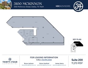 3100 McKinnon St, Dallas, TX à louer Plan d’étage– Image 1 sur 1