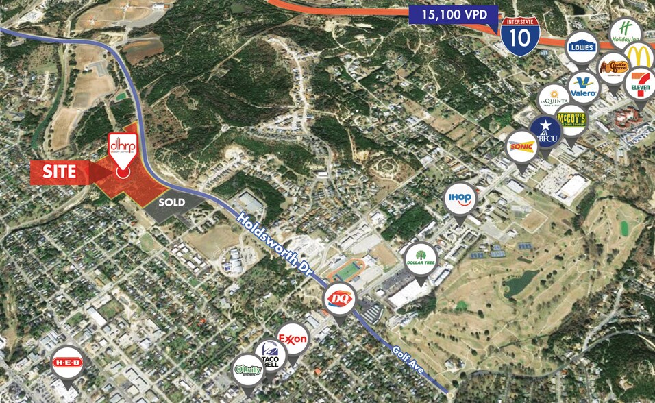 Holdsworth Dr, Kerrville, TX à vendre - Aérien – Image 2 sur 3