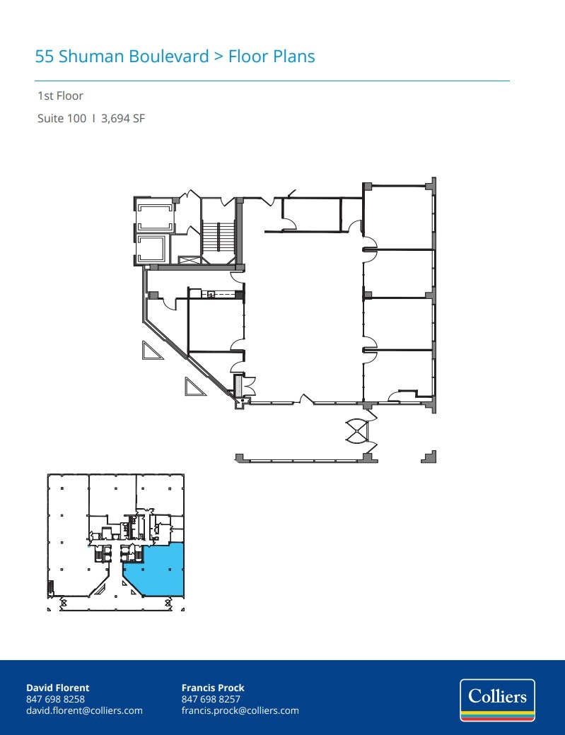 55 Shuman Blvd, Naperville, IL à louer Plan d’étage– Image 1 sur 1