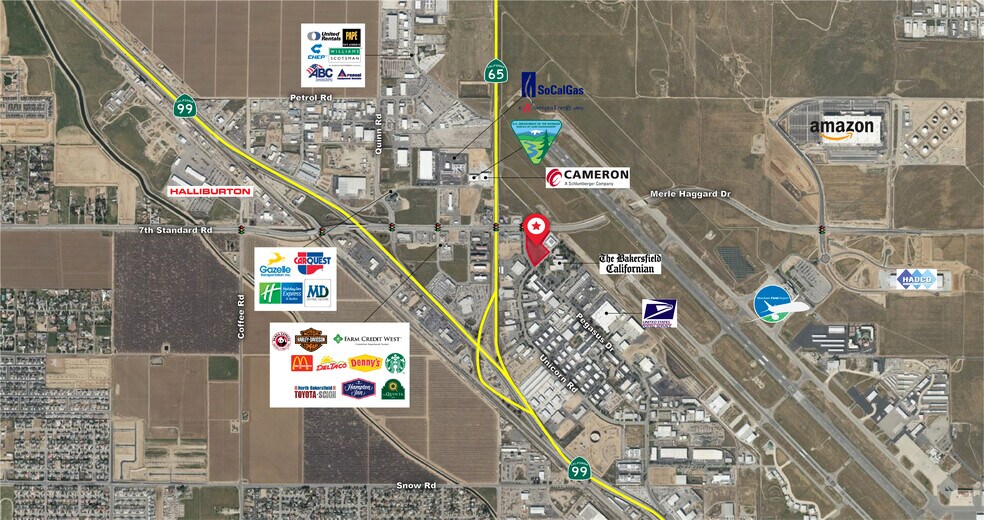 3800 Pegasus Dr, Bakersfield, CA à louer - Aérien – Image 2 sur 3