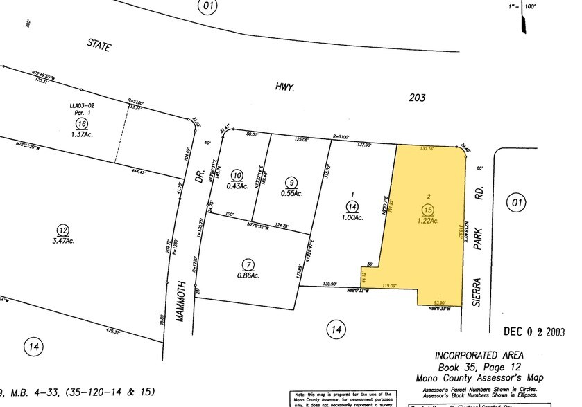2935 Main St, Mammoth Lakes, CA à louer - Plan cadastral – Image 2 sur 2