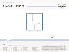 225 S Lake Ave, Pasadena, CA à louer Plan d’étage– Image 1 sur 1