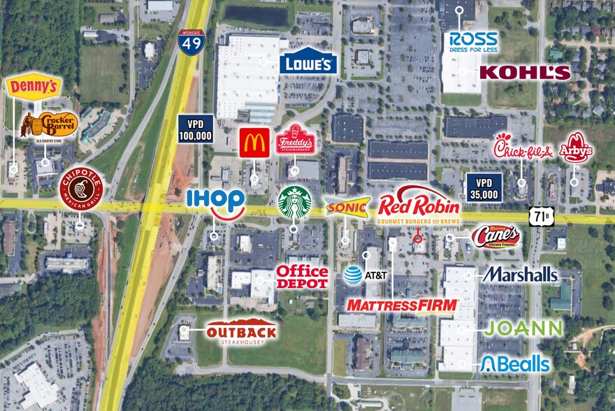 4300 W Walnut St, Rogers, AR à vendre - Aérien – Image 2 sur 2