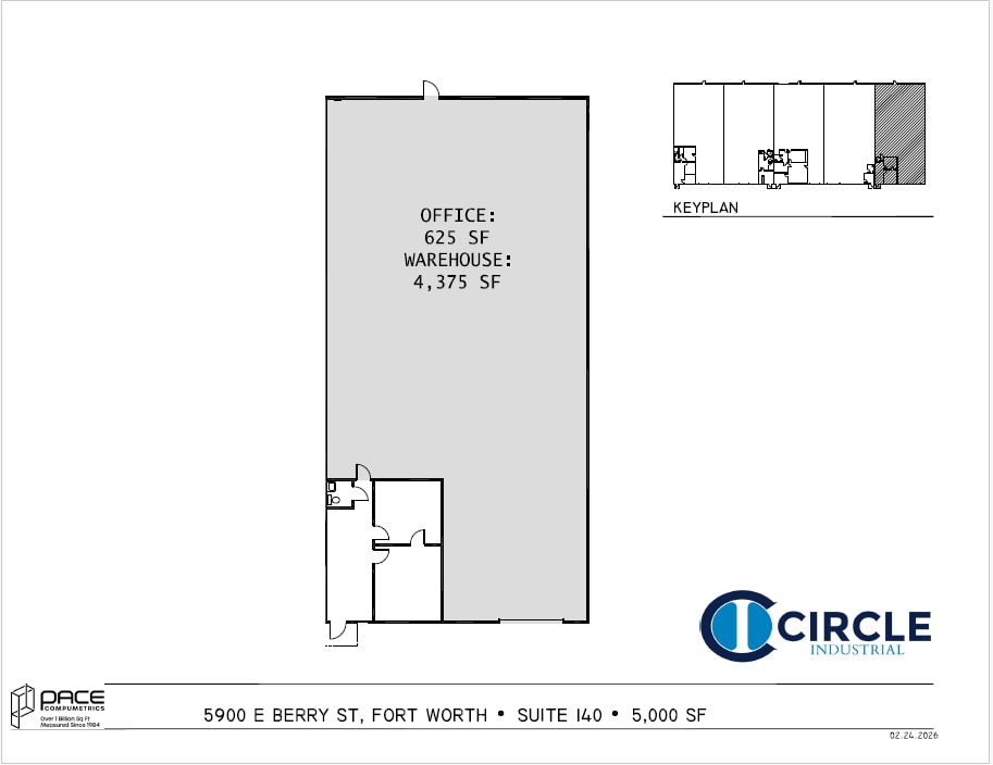 5848-5884 E Berry St, Fort Worth, TX à louer Plan d’étage– Image 1 sur 1