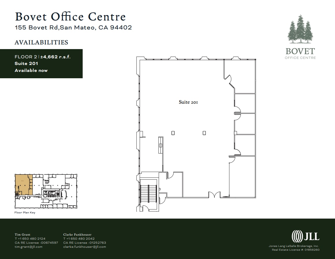 155 Bovet Rd, San Mateo, CA à louer Plan d’étage– Image 1 sur 1