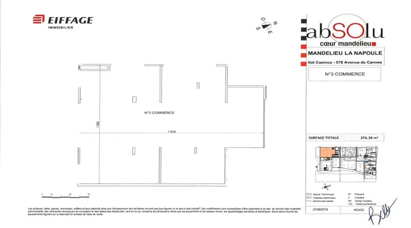 Local commercial dans Mandelieu-la-Napoule à louer - Plan d’étage – Image 2 sur 2