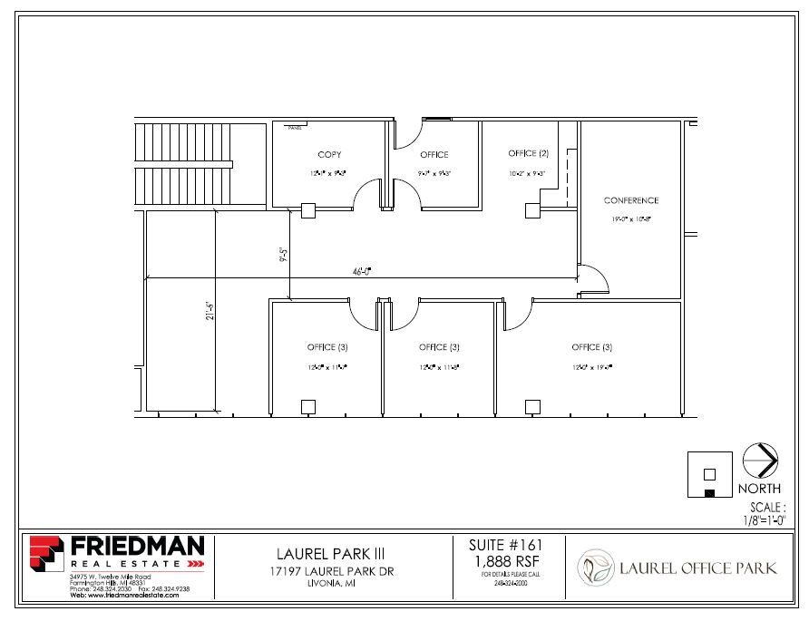 17197 N Laurel Park Dr, Livonia, MI à louer Plan d’étage– Image 1 sur 2