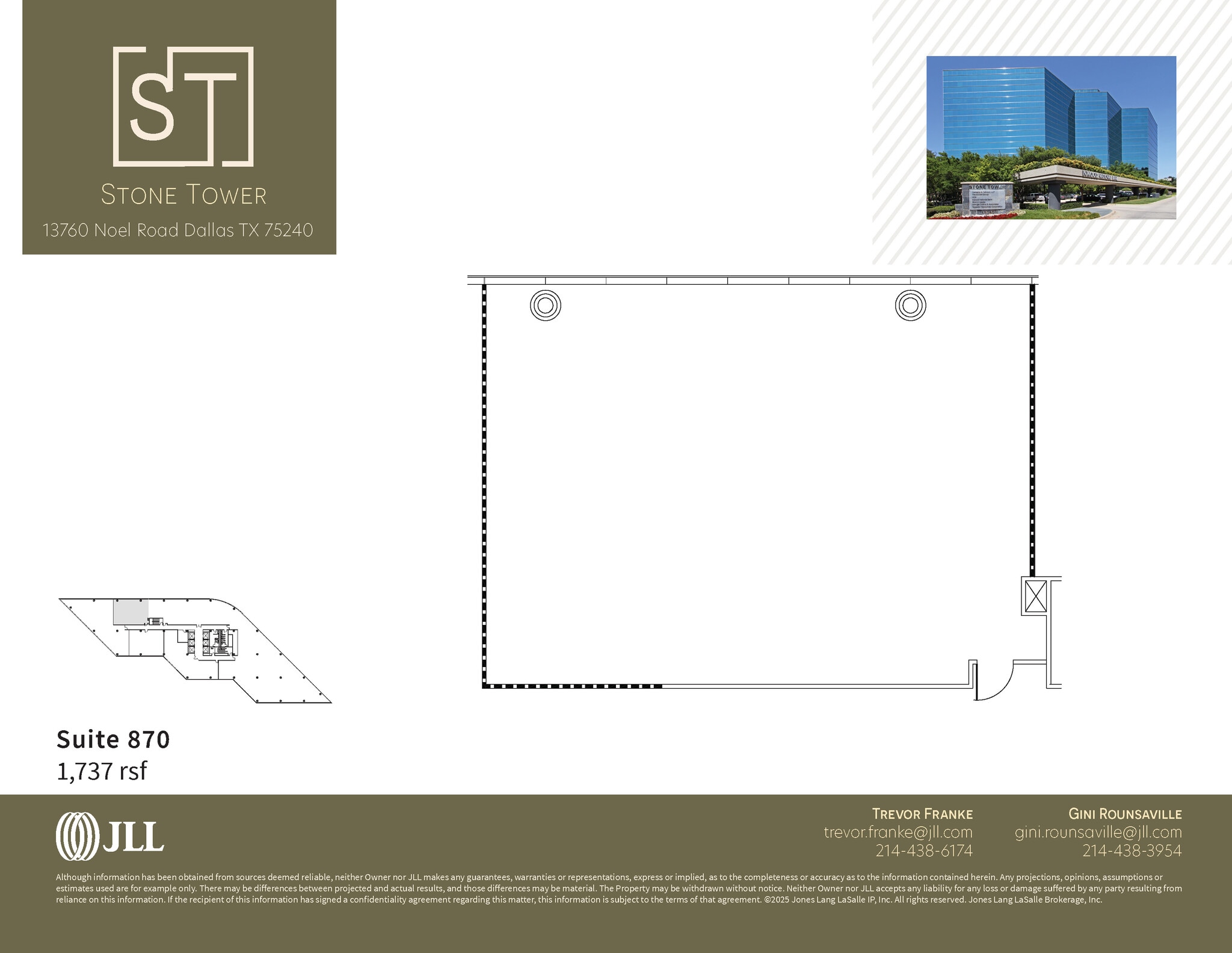 13760 Noel Rd, Dallas, TX à louer Plan d’étage– Image 1 sur 1