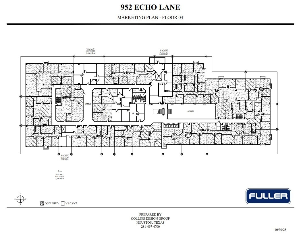 952 Echo Ln, Houston, TX à louer Plan d’étage– Image 1 sur 1
