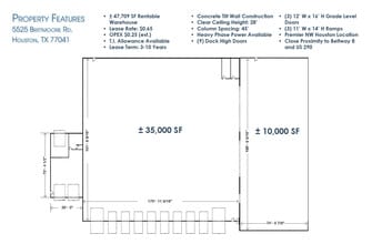 5525 Brittmoore Rd, Houston, TX à louer Plan d’étage– Image 1 sur 1
