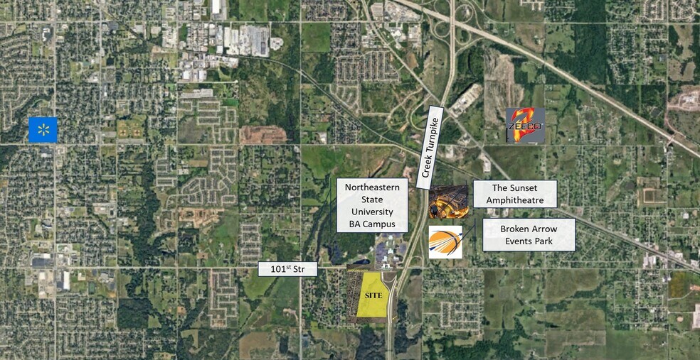 SW 101st & Creek Expy, Broken Arrow, OK à vendre - Aérien – Image 2 sur 2
