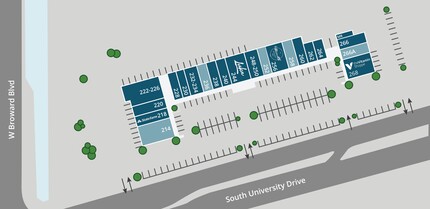 214-268 S University Dr, Plantation, FL à louer Plan de site– Image 1 sur 1